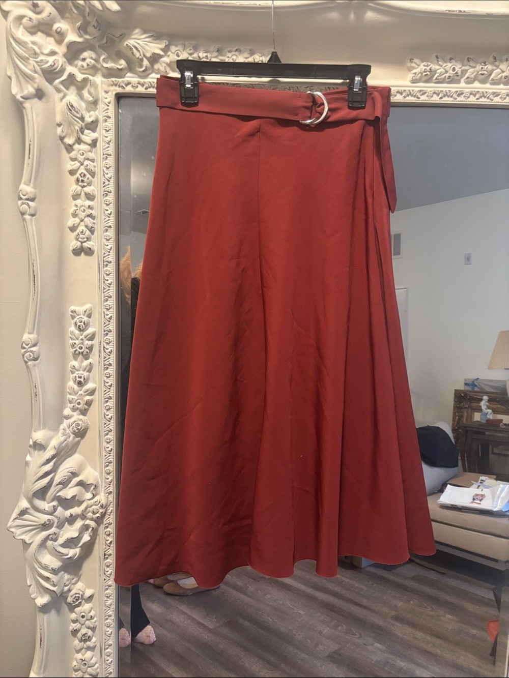 Zara Woman Midi Skirt - Burnt Orange/Copper - M - New